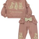 Dusted Rose Polo Sweatshirt & Trouser Set 18-24months