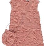 Girl's Ruffle Coral Peach Dress