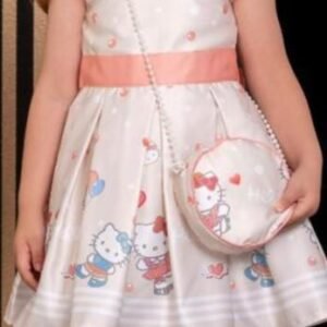 Satin Flower Girl's Party Dress Peach