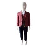 Boys suit 5-Piece set with Dress Shirt, Bow Tie, Jacket, vest and Pants