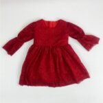 Lace Flower Girls Dress Red