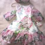 Rose Print Party Dress