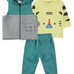 Baby Boy 3 Piece Set 6-9 Months Petrol